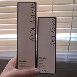 Mary Kay 3 in 1 cleanser & age fighting moist.